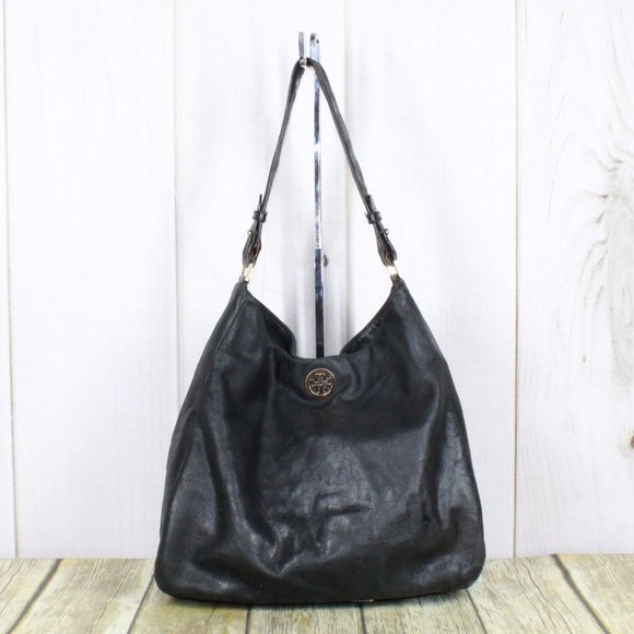 Tory Burch Handbags - TORY BURCH Black Leather Hobo Shoulder Bag